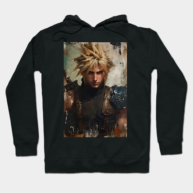 FF7 Rebirth Cloud Strife Hoodie by moreirapod